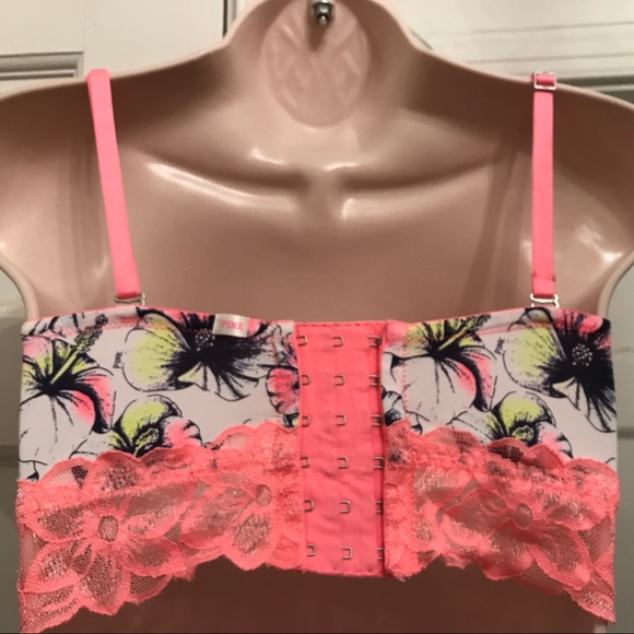Floral PINK Victoria's Secret Bra w Lace Detail - Picture 4 of 6
